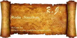 Ruda Jusztus névjegykártya